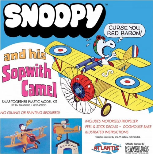 Atlantis M6779 Snoopy and his Sopwith Camel Plastic Model Kit NIB