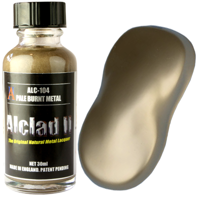 Alclad II 104 Pale Burnt Metal Lacquer Paint 30mL NIB