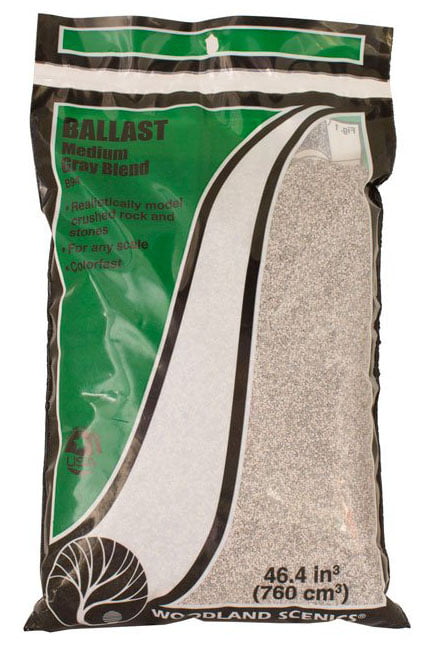 Woodland Scenics B94 Medium Ballast Gray Blend 24oz (680g) NIB