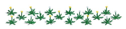 Busch 1246 HO Dandelions Assembled Pkg of 18 NIB