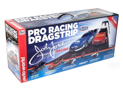 Auto World SRS320 13' NHRA John And Courtney Force Dragstrip Slot Car Race Set HO Scale NIB