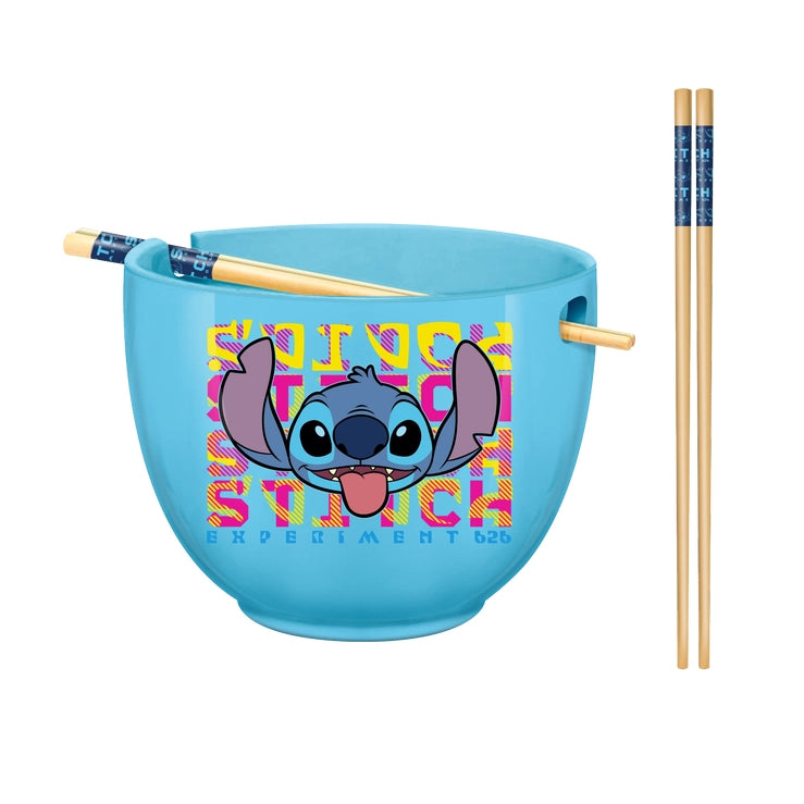 Stitch 20oz Face Experiment Ramen Bowl w/ Chopsticks