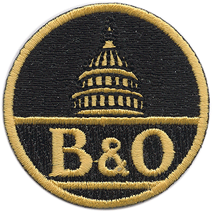 Sundance Marketing B&O Baltimore & Ohio Cloth Railroad Patch Capitol Dome Black Yellow