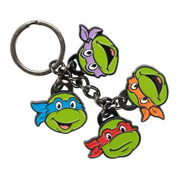 Teenage Mutant Ninja Turtles 4 Heads Keychain