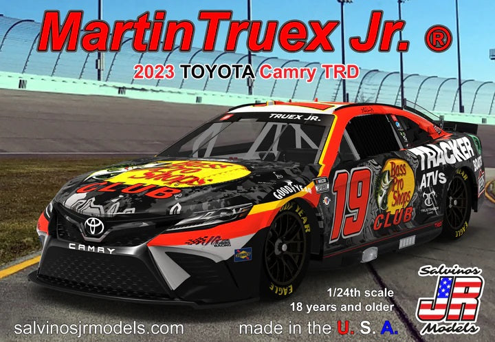 Salvinos JR Models Martin Truex 2023 Joe Gibbs Racing 'Bass Pro Shop' 1/24 Plastic Model Kit