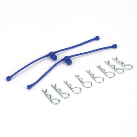 Du-Bro 2249 Body Klip Retainers w/ Body Clips Blue (2) NIB