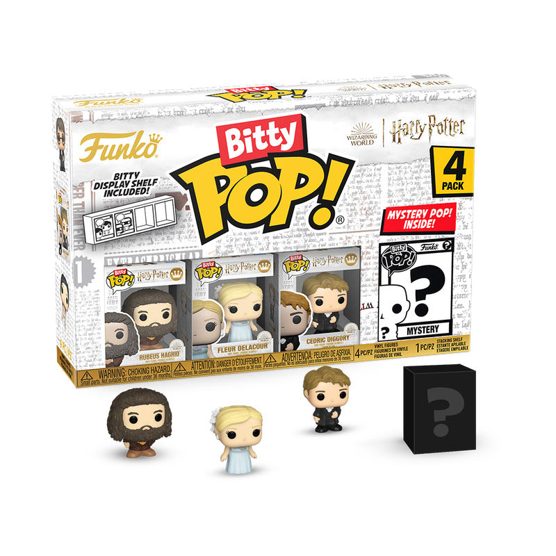 Bitty POP! Harry Potter - Hagrid(Yule Ball), Fleur Delacour(Yule Ball), Cedric Diggory(Yule Ball), & Mystery 4pk