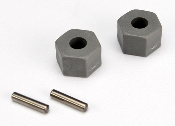 Traxxas 3654 Front Wheel Hubs, Hex, Axel Pins (2): RU, ST, SLH