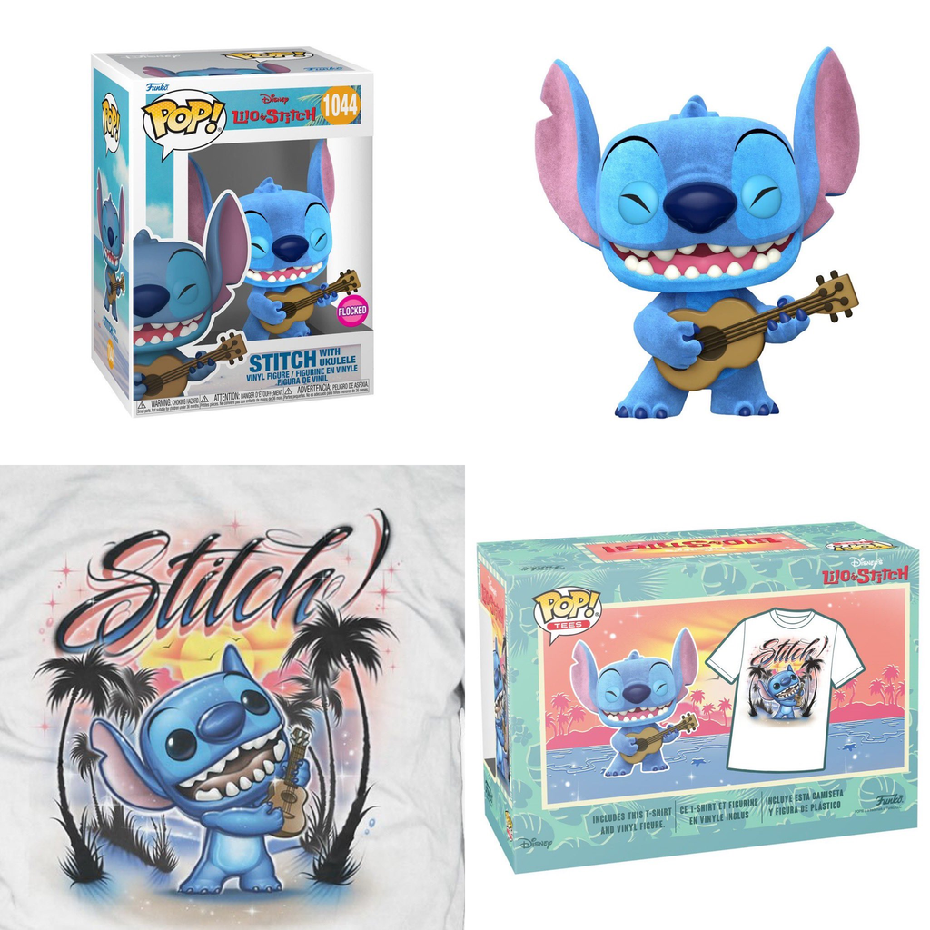 POP! & Tee - Stitch with Ukelele (Extra Large)