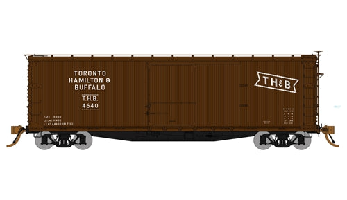 Rapido 130112-3 HO USRA 40' Double-Sheathed Wood Boxcar Toronto, Hamilton & Buffalo TH&B #4627 Boxcar Red Bowtie Logo White Lettering AB Brakes NIB RTR