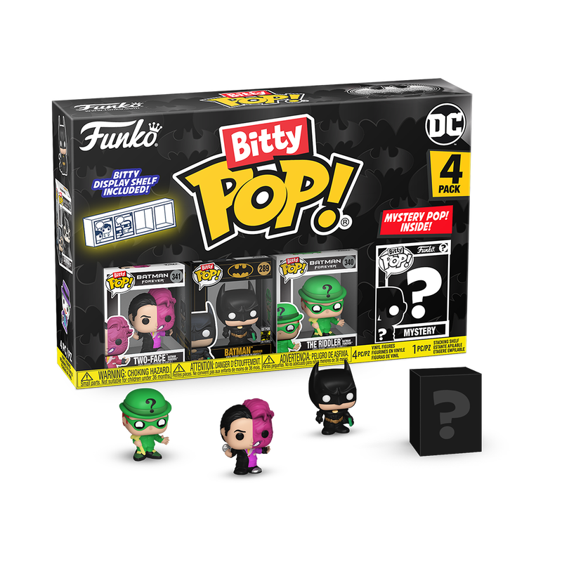 Bitty POP! Batman 85th Anniversary Two-Face, Batman, The Riddler