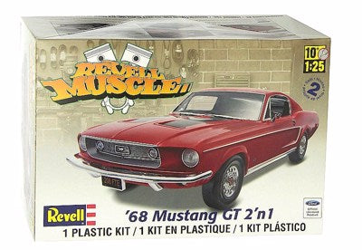 Revell 1968 Ford Mustang GT 2N1 1:25 Plastic Model Kit