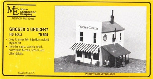 Micro Engineering 70-604 HO Groger's Grocery KIT NIB