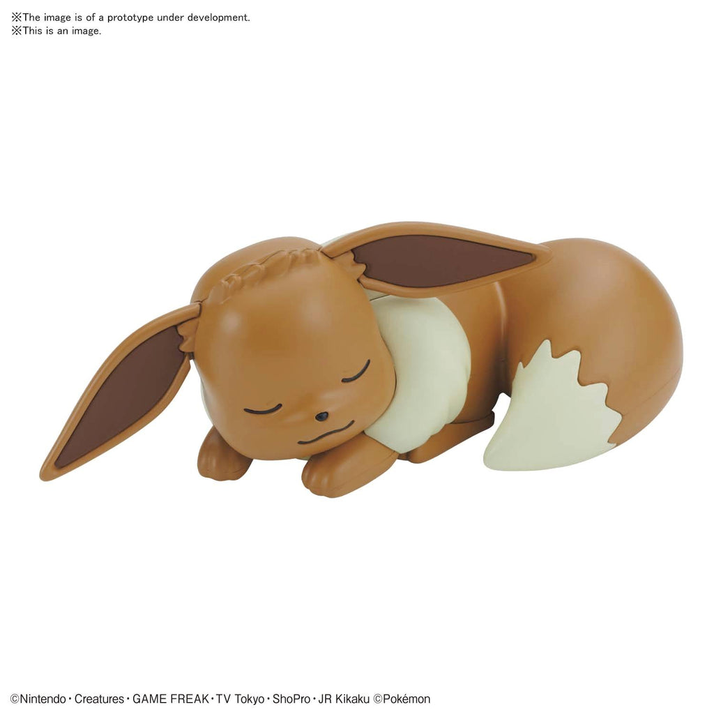 Pokemon Eevee Sleeping Pose Quick Model Kit From Bandai