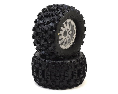 Pro-Line 10125-26 Badlands MX28 2.8" Tires w/F-11 Electric Rear Wheels (2) (Grey) (M2) w/12mm Hex NIB