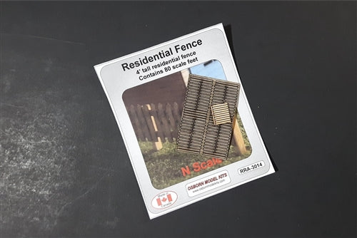 Osborn Model Kits RRA-1014 HO Residential Fence Laser Cut Wood KIT NIB