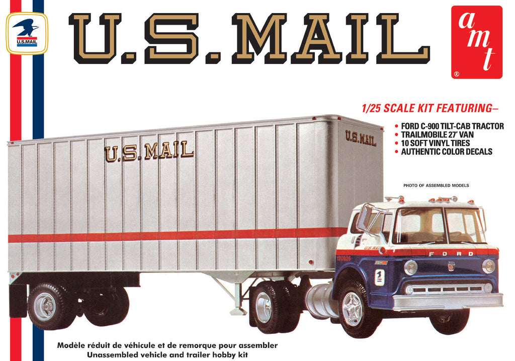 AMT Ford C600 US Mail Truck w/USPS Trailer