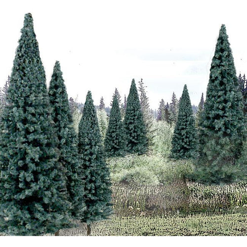 Woodland Scenics HO Ready Made Trees Blue Spruce Tree Value Pack 4 to 6" (10.2 to 15.2cm) Pkg of 13