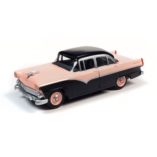 Classic Metal Works - Mini Metals 30601 HO 1955 Ford 4-Door Sedan Coral Mist Black Assembled NIB