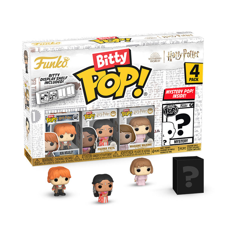 Bitty POP! Harry Potter - Ron(Yule Ball), Padma Patil(Yule Ball), Madame Maxime(Yule Ball), & Mystery 4pk