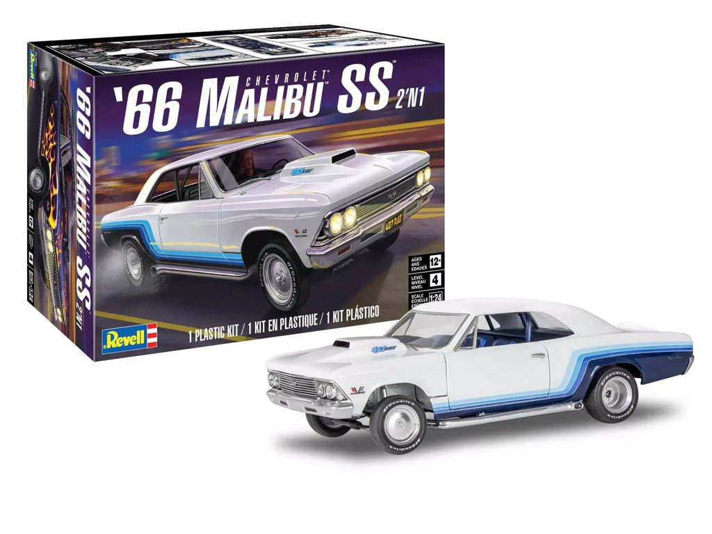 Revell 1966 Chevy Malibu SS 2'n1 1/24 Plastic Model Kit