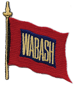 Sundance Marketing Wabash WAB Cloth Railroad Patch Flag Red Blue White