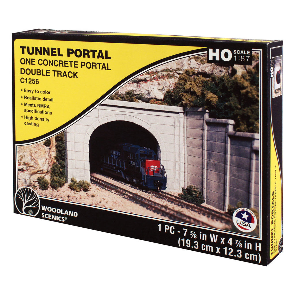 Woodland Scenics HO Double-Track Concrete Tunnel Portal Hydrocal Plaster Casting