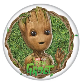 Groot on Grass Button