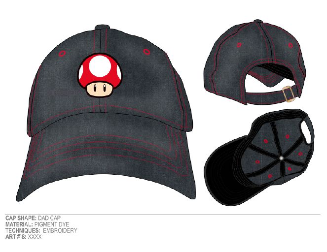 Super Mario Toad Faded Hat