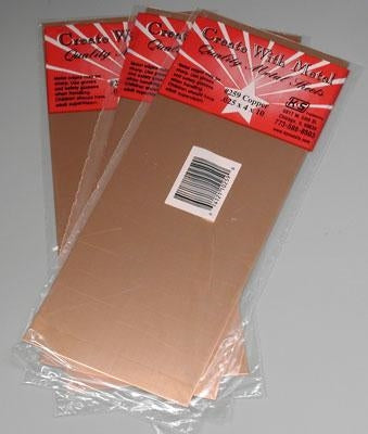 K&S Precision Metals #259 Copper Sheet 0.025" x 4" x 10" NIB