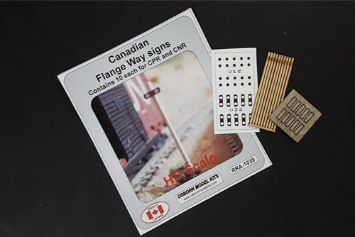 Osborn Model Kits RRA-1039 HO Flange Way Signs Laser Cut Wood KIT NIB