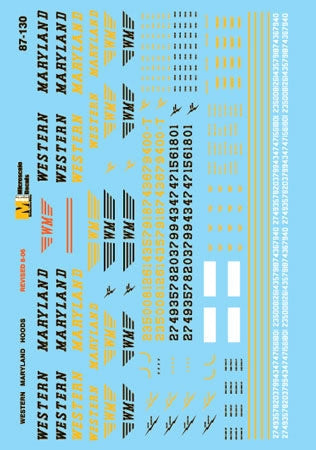 Microscale 87-130 HO Western Maryland Diesels 1963-1973 NIB