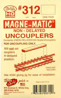 Kadee #312 HO Magne-Matic Non-Delayed Uncouplers 1 Pair