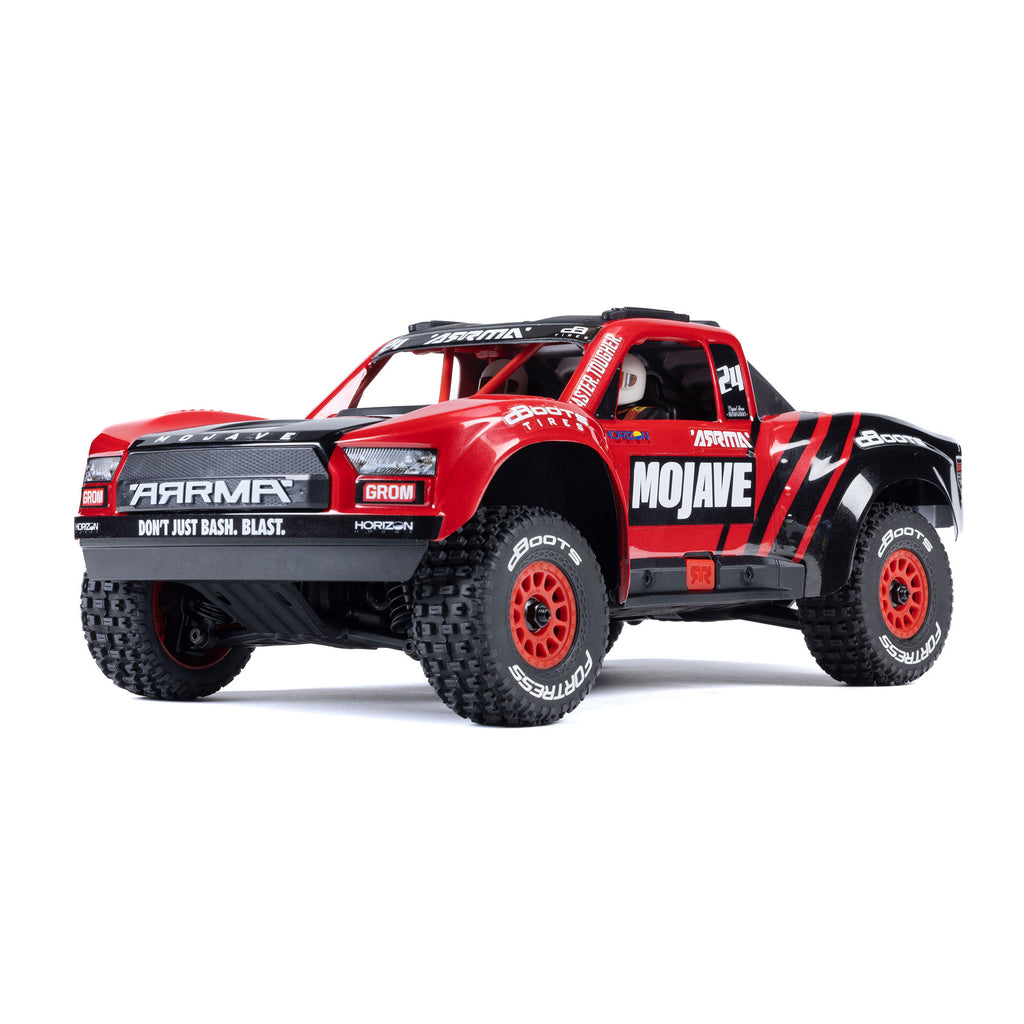 ARRMA MOJAVE GROM MEGA 4X4 Small Scale RC Desert Truck RTR - Red/Black