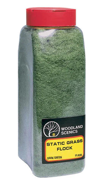 Woodland Scenics Static Grass Flock Dark Green Shaker 57.7 in3 (945 cm3)