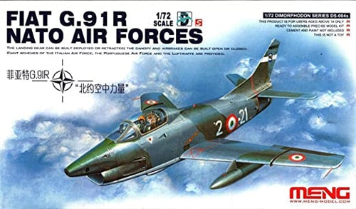 Meng Model DS-004S Fiat G.91 R NATO Air Forces 1/72 Scale Plastic Model Kit NIB