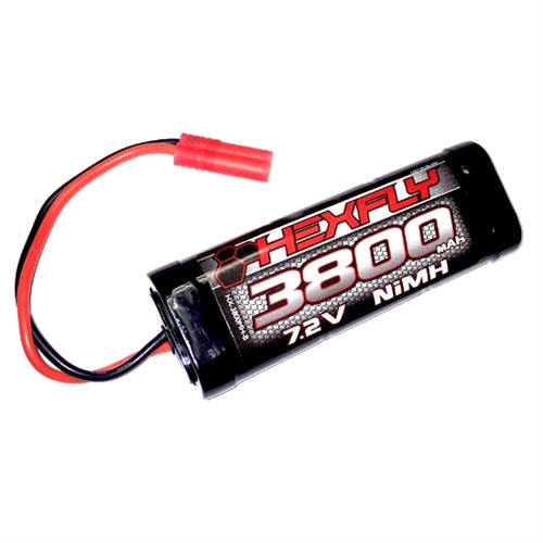 Redcat Racing HX-3800MH-B Hexfly 3800mAh 7.2V Ni-MH Battery w/ Banana 4.0 Connector NIB