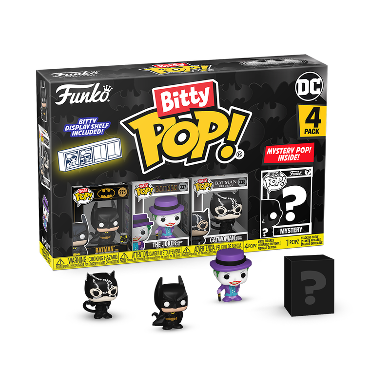 Bitty POP! Batman 85th Anniversary 1989 Batman, 1989 Joker, Batman Returns Catwoman