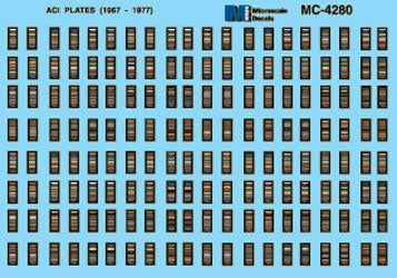 Microscale MC-4280 HO Automatic Car Identification Plates KarTrak 1967-1977 NIB