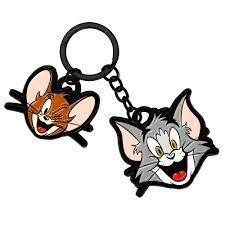 Tom & Jerry Faces Enamel Keychain