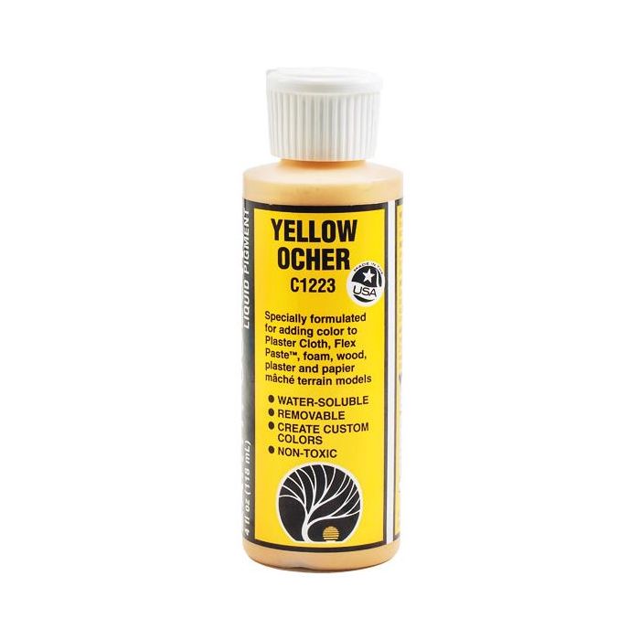 Woodland Scenics Earth Colors Liquid Pigment Yellow Ocher 4oz 118mL Bottle