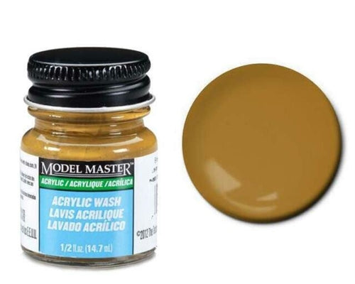 Testors Model Master 4872 0.5OZ Flat Brown Oak Detail Wash Acrylic Paint