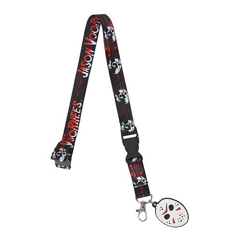 Friday the 13th Jason Voorhees Lanyard with Jason Mask Rubber Charm ...