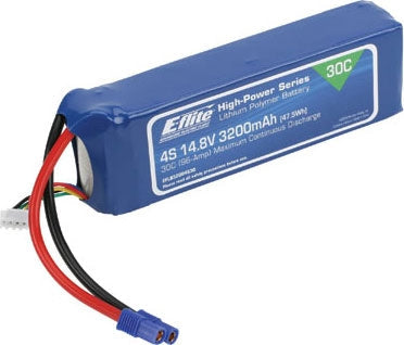 E-Flite EFLB32004S30 3200mAh 4S 14.8V 30C Li-Po 12AWG EC3 NIB