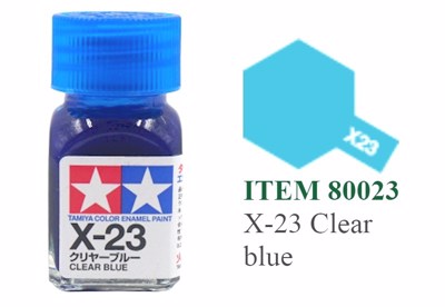 Tamiya Enamel EX-23 Clear Blue Mini Bottle 10mL (1/3oz)