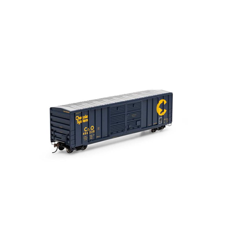 Athearn HO 50' FMC 5077 Double Door Box, C&O #486220