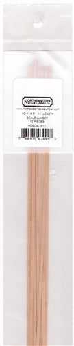 Northeastern Scale Lumber Co. HOSCAL1611 HO Scale Lumber 1 x 6" (5.1 x 15.2cm) 11" Length Pkg of 12 NIB