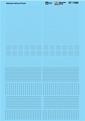 Microscale 87-1498 HO Railroad Various Rivets NIB