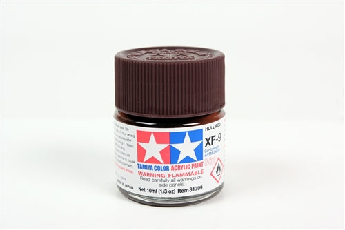 Tamiya Acrylic XF-9 Hull Red Mini Bottle 10mL (1/3oz)