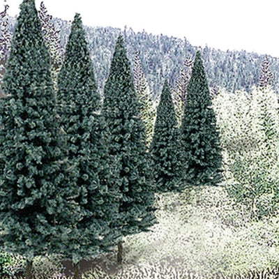 Woodland Scenics HO Ready Made Trees Blue Spruce Tree Value Pack 2 - 4" (5.1 - 10.2cm) pkg(18)